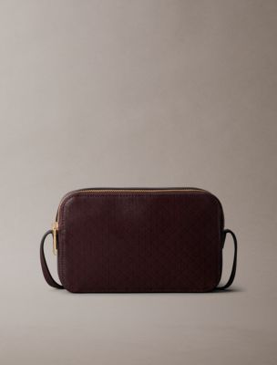 Allover Emblem Logo Camera Bag , Fudge  Aop