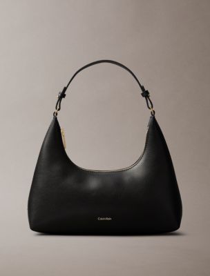Foil Logo Shoulder Bag, Black/Toasted Coconut