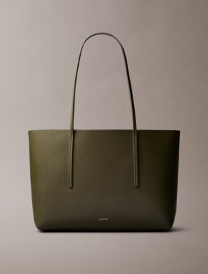 Foil Logo Tote Bag, Olive Night