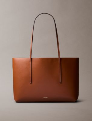 Foil Logo Tote Bag, Natural Umber