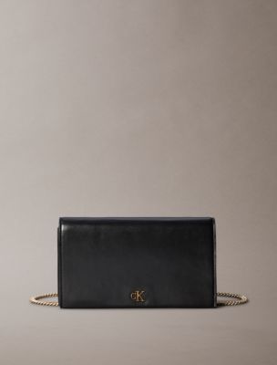 Monogram Chain Wallet, Black
