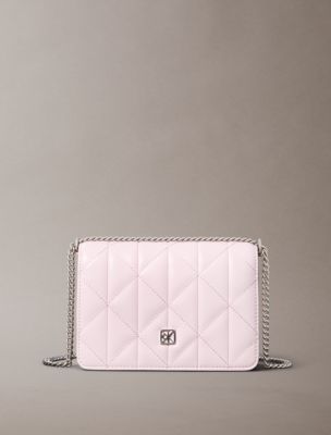 Quilted Emblem Logo Mini Chain Bag, Cradle Pink