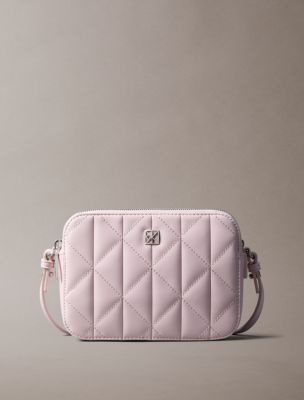 Quilted Emblem Logo Camera Bag, Cradle Pink