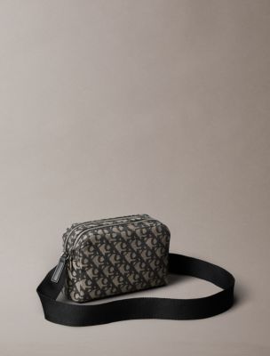 Женская сумка Calvin Klein Ultralight Double Zip Crossbody, цвет: Чёрный / Бежевый — фото 2