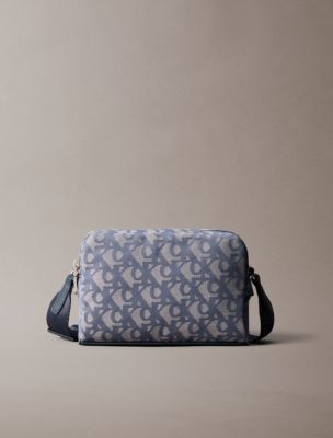 Ultralight Double Zip Crossbody Bag, Blue Indigo / Atmosphere Aop