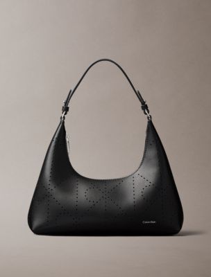 Perforated Emblem Logo Shoulder Bag