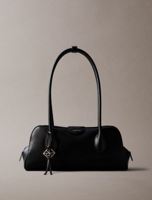 Emblem Logo Mini Shoulder Bag, Black