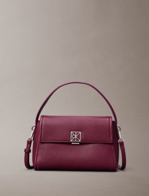 Emblem Logo Hardware Pebble Shoulder Bag, Alluring Pink 