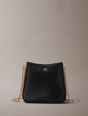 Monogram Chain Saddle Bag, Black