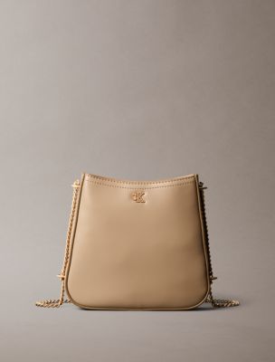Monogram Chain Saddle Bag, Desert Taupe