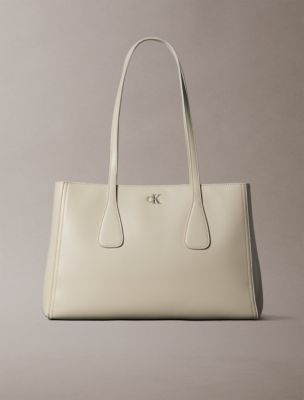 Monogram Medium Work Tote Bag, Light Hay