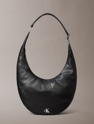 Curved Shoulder Bag, Black
