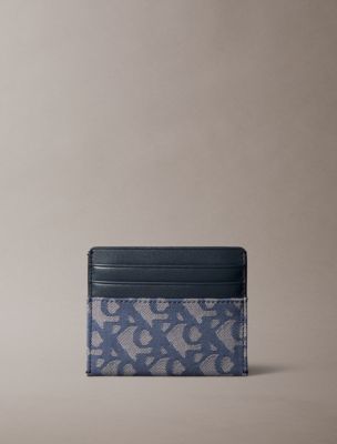 Allover Monogram Card Case, Blue Indigo / Atmosphere Aop