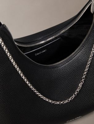 Женские сумки Calvin Klein Emblem Logo Hardware Pebble Shoulder — фото 3