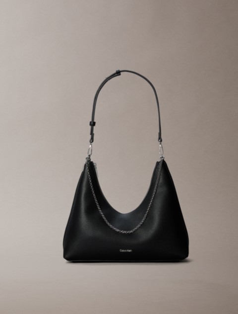 Женские сумки Calvin Klein Emblem Logo Hardware Pebble Shoulder