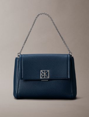 Emblem Logo Hardware Pebble Crossbody Bag, Key Largo