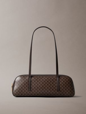 Emblem Logo Bauletto Bag, Delicioso/Coca Mocha Aop