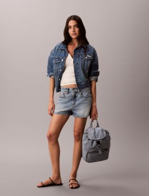 Рюкзак Calvin Klein Logo Denim Mini Flap — фото 4
