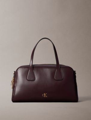 Monogram Hardware Bowling Bag, Fudge