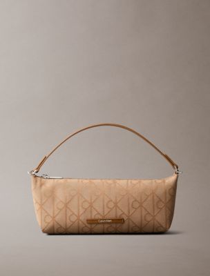 Allover Emblem Logo Canvas Shoulder Bag, Cornstalk