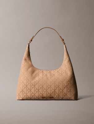 Emblem Jacquard Shoulder Bag, Cornstalk