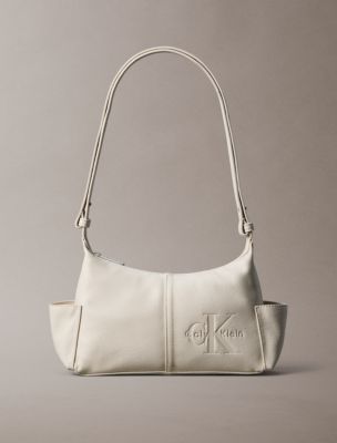 Embossed Monologo Crossbody Bag, Light Hay