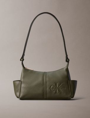 Embossed Monologo Crossbody Bag, Olive Night