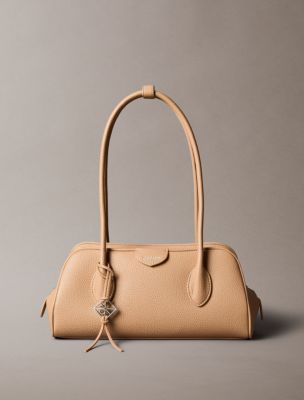 Emblem Logo Shoulder Bag, Tannin