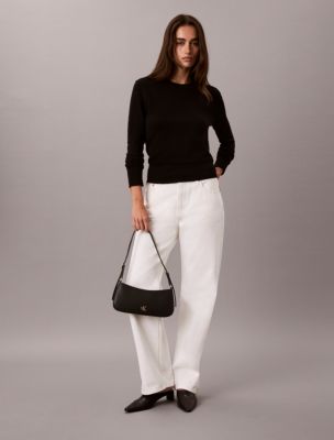 Женские сумки Calvin Klein Minimal Monogram Small Shoulder — фото 4