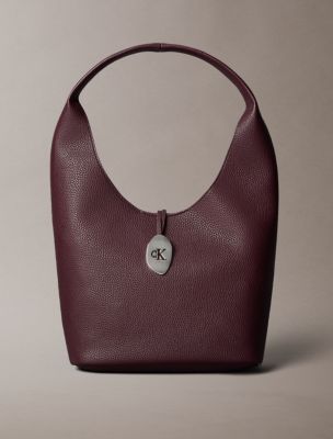 CK Lock Medium Shoulder Bag, Fudge