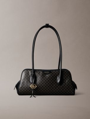 Emblem Logo Shoulder Bag, Black