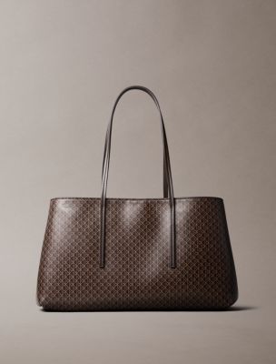 Allover Emblem Logo Tote Bag, Delicioso/Coca Mocha Aop