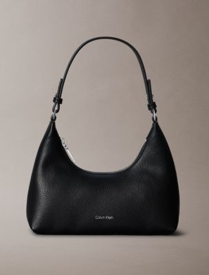 Embossed Logo Convertible Mini Shoulder Bag, Black