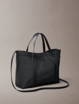 Женская сумка Calvin Klein Nylon Small Tote Crossbody, цвет: Чёрный — фото 2