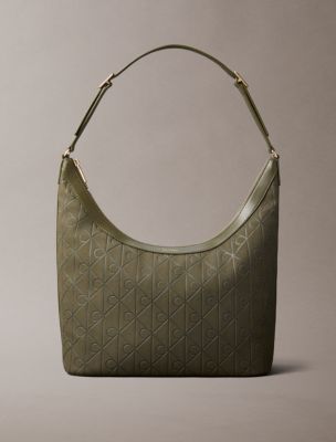 Allover Emblem Logo Shoulder Bag, Olive Night