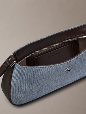 Женские сумки Calvin Klein Hardware Monogram Denim Shoulder — фото 3