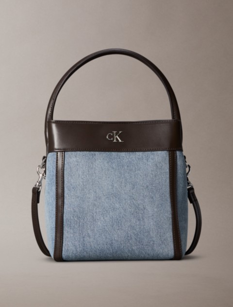 Женские сумки Calvin Klein Monogram Hardware Denim Bucket
