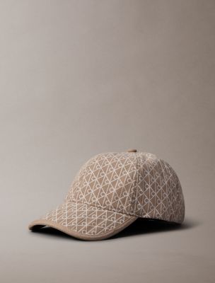 Allover Emblem Logo Baseball Cap, Desert Taupe Aop