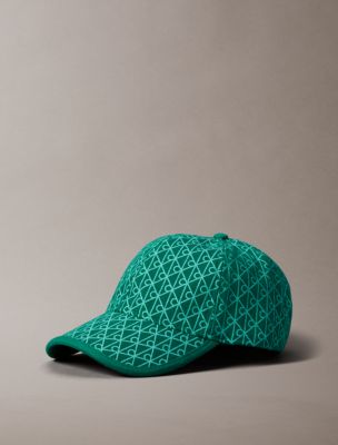 Calvin Klein Women's Allover Emblem Logo Baseball Cap In Green