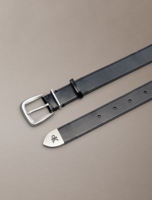 Женский ремень Calvin Klein Monogram Tip Buckle Belt, цвет: Чёрный / Состаренный — фото 2
