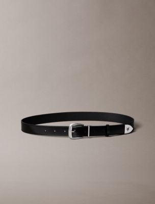 Женский ремень Calvin Klein Monogram Tip Buckle Belt, цвет: Чёрный / Состаренный — фото 3