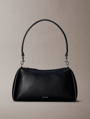 Signature Logo Strap Small Shoulder Bag, Black
