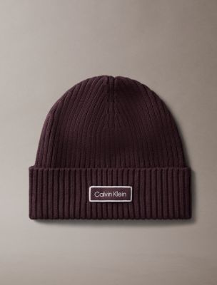 Logo Patch Rib Beanie, Fudge