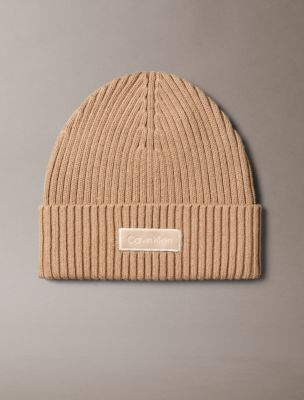 Logo Patch Rib Beanie, Affogat