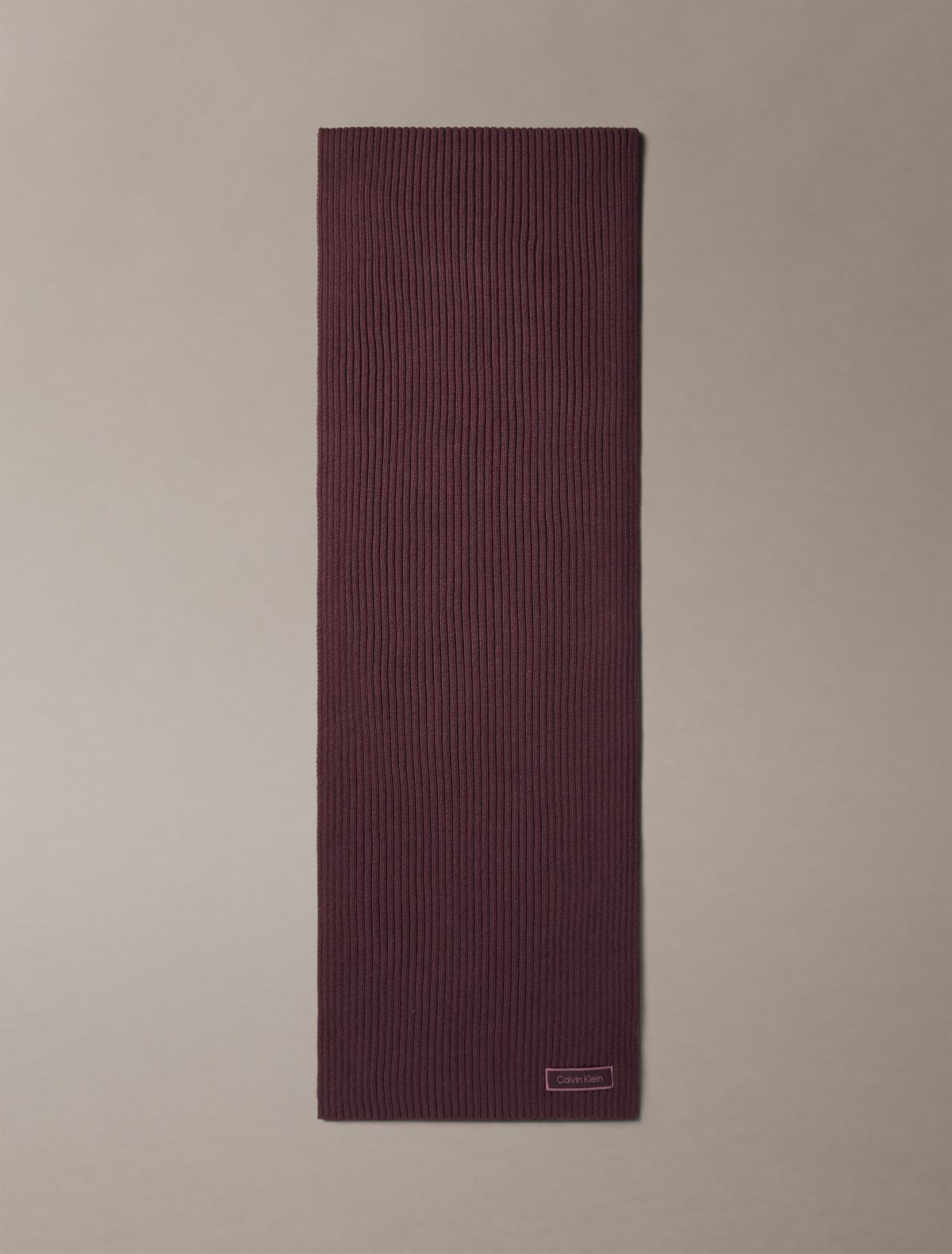 Logo Patch Rib Scarf