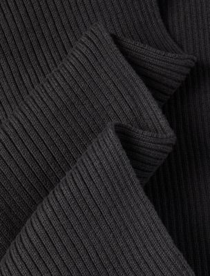 Женский шарф Calvin Klein Logo Patch Rib, цвет: Чёрный — фото 2