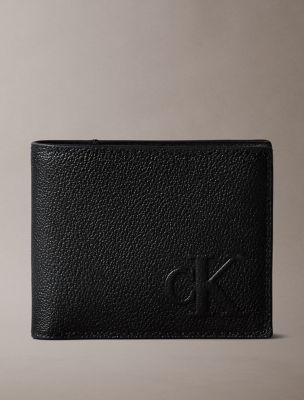 Sculpted Impression Bifold Wallet, Black