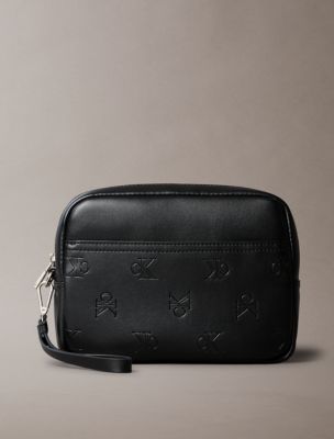 Allover Monogram Pouch, Black