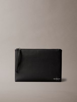 Monogram Logo Zip Pouch, Black