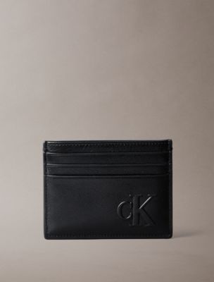 Saffiano Leather Card Case, Black